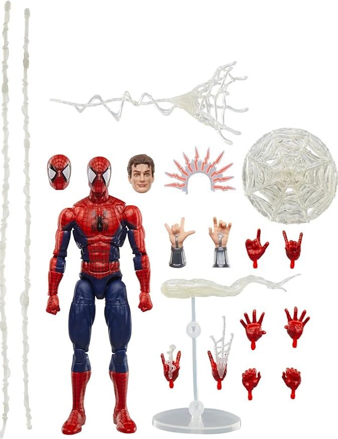 Marvel Legends Maximum Series Spider-Man Action Figure Showcase Marvel Legends Maximum Series Spider-Man 6-inch deluxe collectible action figure with accessories